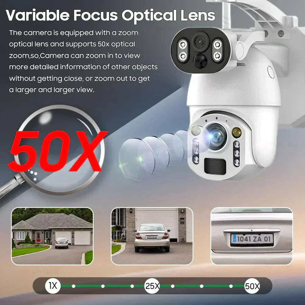 Solarna PTZ kamera 8MP – bežični video nadzor (WiFi/4G) sa 50× zoom - My Store