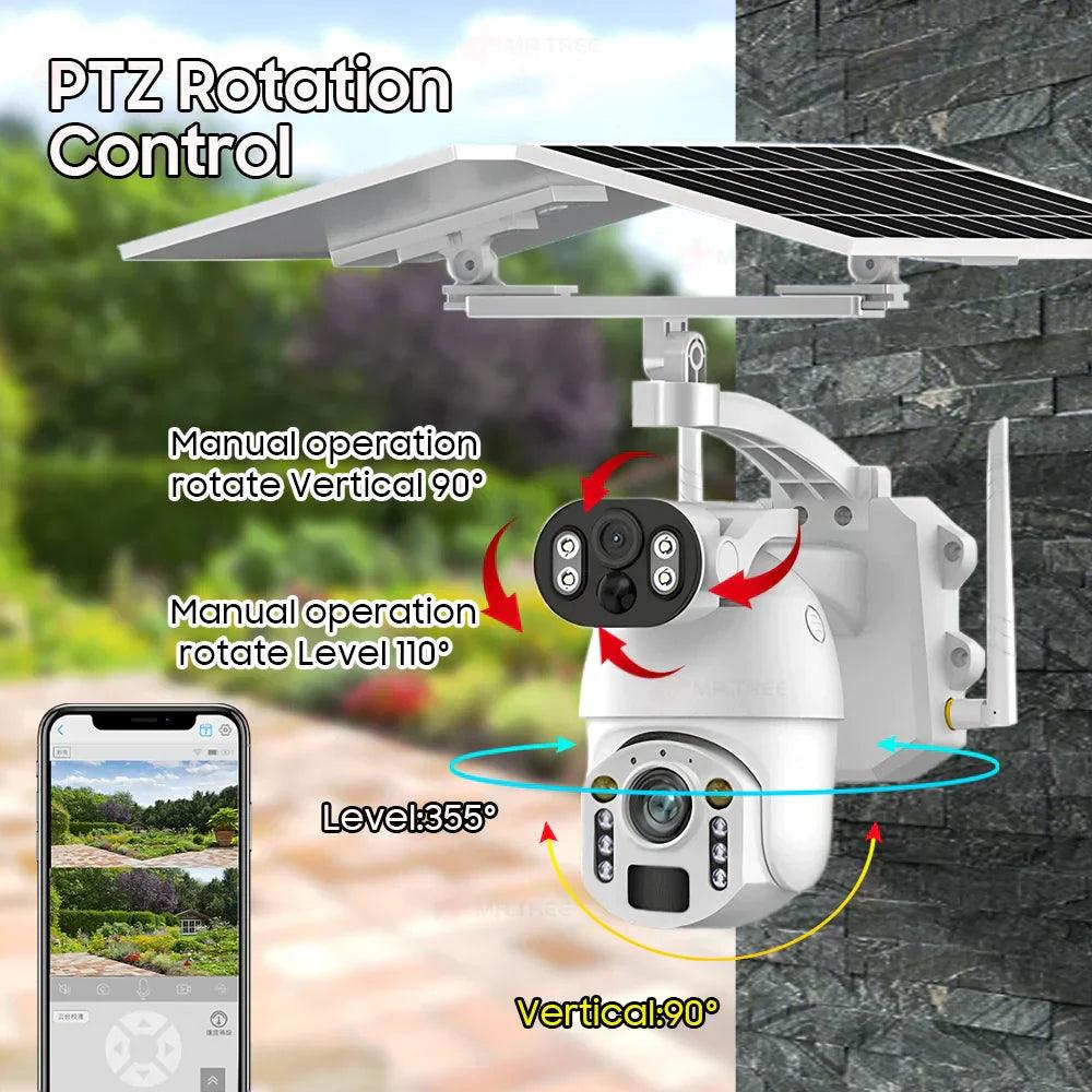 Solarna PTZ kamera 8MP – bežični video nadzor (WiFi/4G) sa 50× zoom - My Store