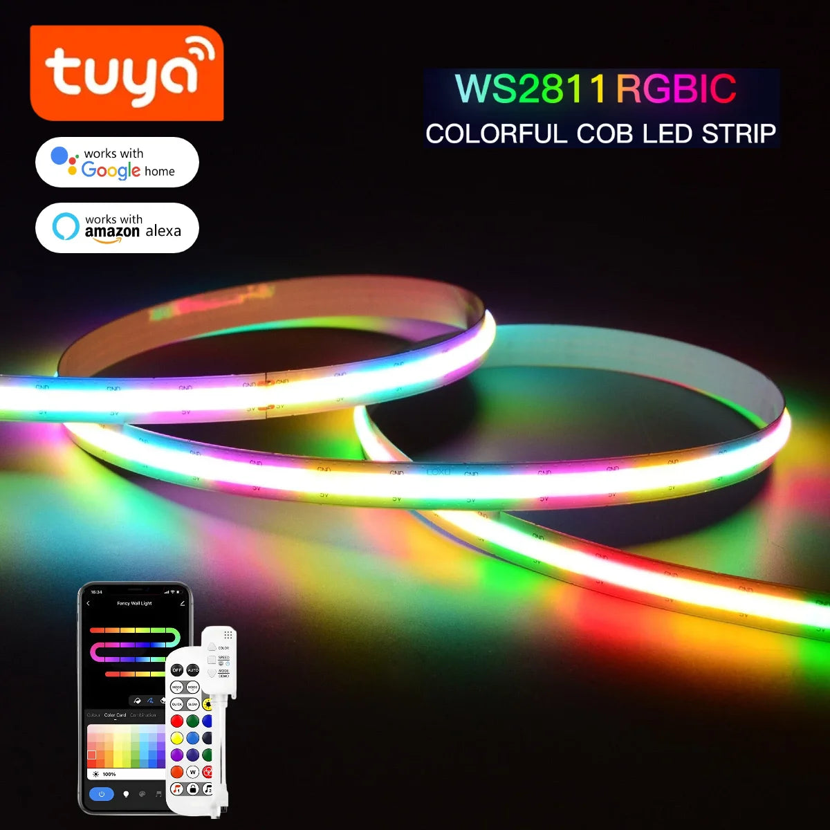 LED komplet RGBW IC adresabilna traka 5 m + MiBoxer SPIW5 + napajanje 200W