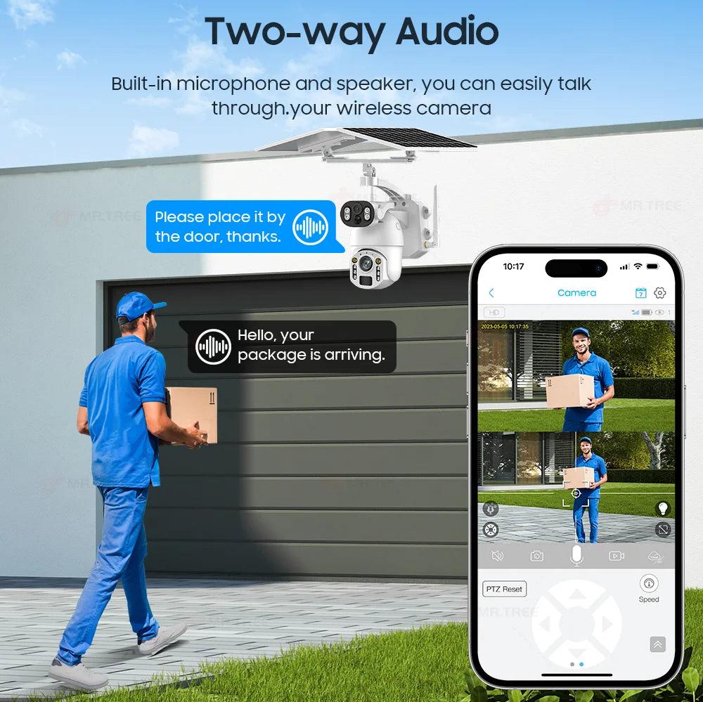 Solarna PTZ kamera 8MP – bežični video nadzor (WiFi/4G) sa 50× zoom - My Store