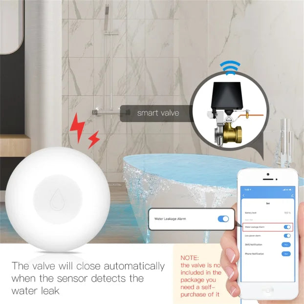 ZigBee pametni senzor curenja vode – detektor poplave (Tuya)