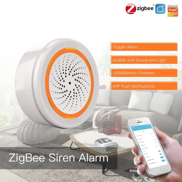 ZigBee pametna sirena zvučni i svetlosni alarm 90dB