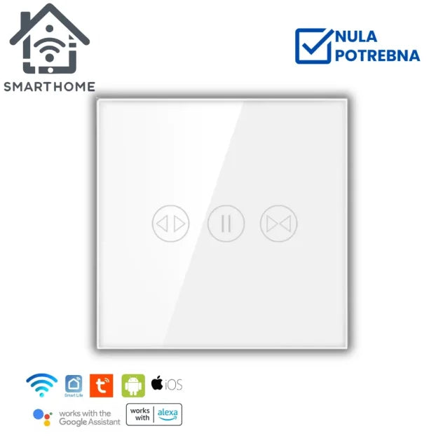 WiFi pametni prekidač za roletne stakleni panel