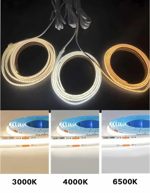 COB LED trake 6 × 1 m sa senzorom pokreta ruke i napajanjem 12V – komplet