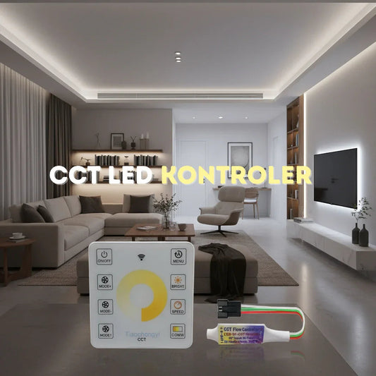 CCT LED kontroler – RF daljinski na dodir za LED trake 5–24V sa efektom tekućeg svetla - My Store