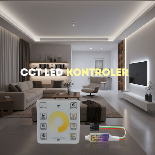 CCT LED kontroler – RF daljinski na dodir za LED trake 5–24V sa efektom tekućeg svetla - My Store